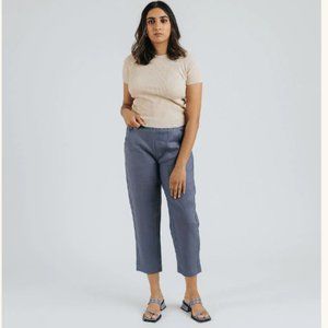 Darcy Linen Jogger in Cornflower blue